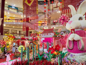 Pavilion KL Celebrates Its 15th Year Anniversary & CNY With 20-foot-tall Pair Of Rabbits